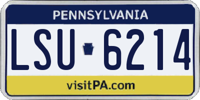 PA license plate LSU6214