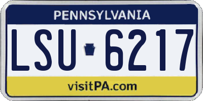 PA license plate LSU6217