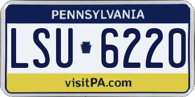 PA license plate LSU6220