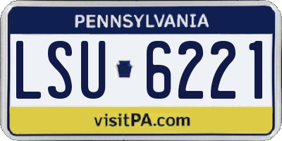 PA license plate LSU6221