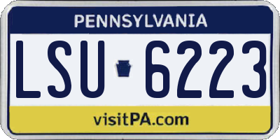 PA license plate LSU6223
