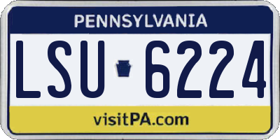 PA license plate LSU6224