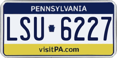 PA license plate LSU6227
