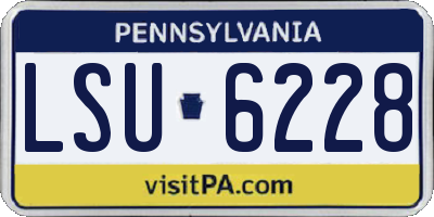 PA license plate LSU6228