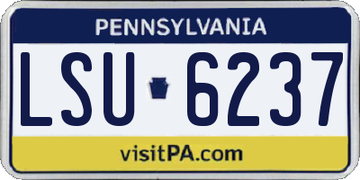 PA license plate LSU6237