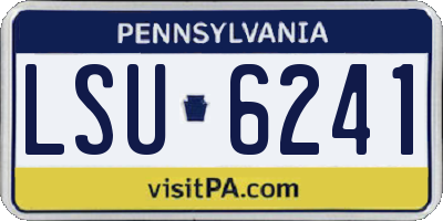 PA license plate LSU6241