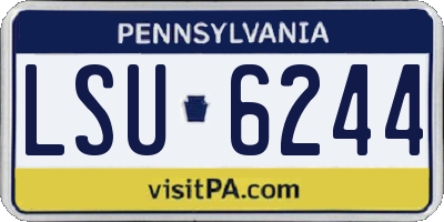 PA license plate LSU6244