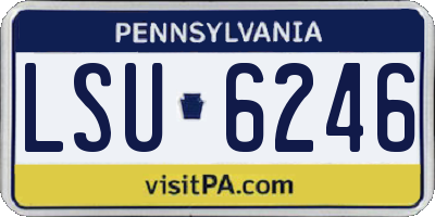 PA license plate LSU6246