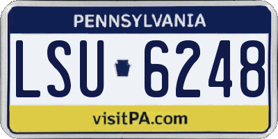 PA license plate LSU6248