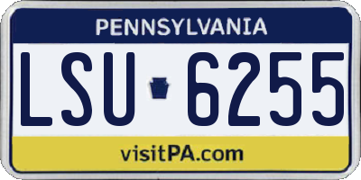 PA license plate LSU6255