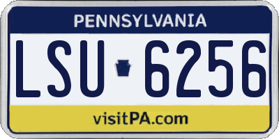 PA license plate LSU6256