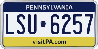PA license plate LSU6257