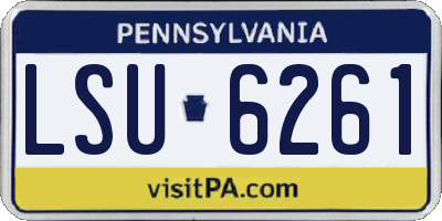 PA license plate LSU6261