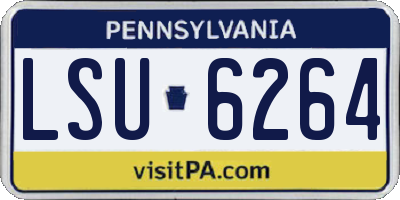 PA license plate LSU6264