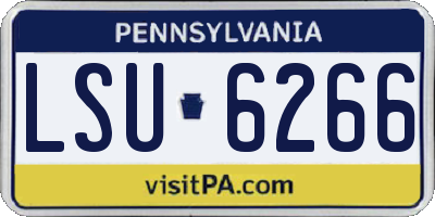 PA license plate LSU6266