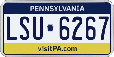 PA license plate LSU6267