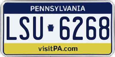 PA license plate LSU6268