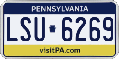 PA license plate LSU6269
