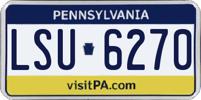 PA license plate LSU6270
