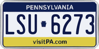 PA license plate LSU6273