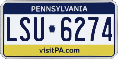 PA license plate LSU6274