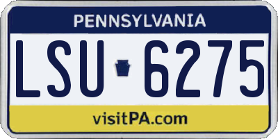 PA license plate LSU6275