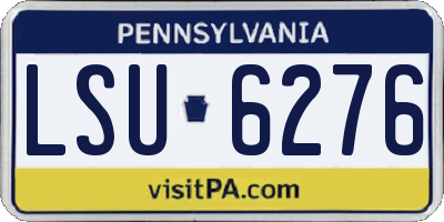 PA license plate LSU6276