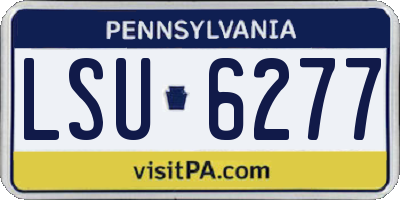 PA license plate LSU6277