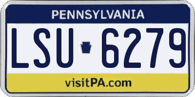 PA license plate LSU6279