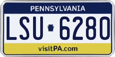 PA license plate LSU6280