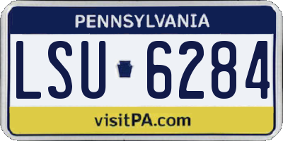 PA license plate LSU6284