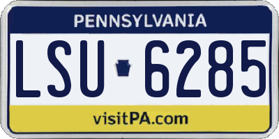 PA license plate LSU6285
