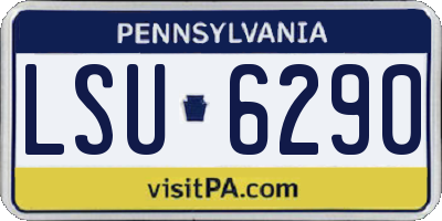 PA license plate LSU6290