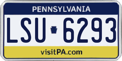 PA license plate LSU6293