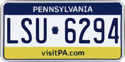 PA license plate LSU6294