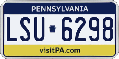 PA license plate LSU6298