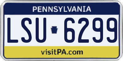 PA license plate LSU6299