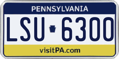 PA license plate LSU6300