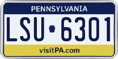 PA license plate LSU6301