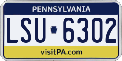 PA license plate LSU6302