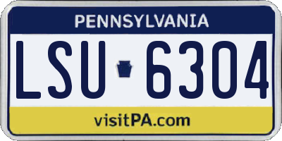 PA license plate LSU6304