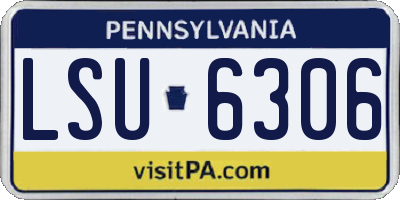 PA license plate LSU6306