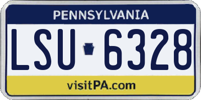 PA license plate LSU6328