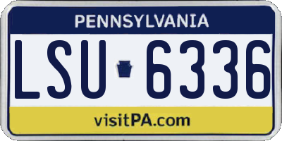 PA license plate LSU6336