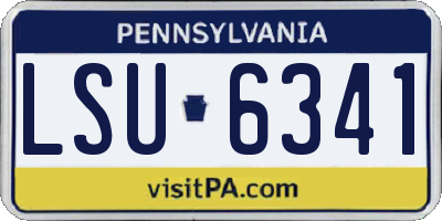 PA license plate LSU6341