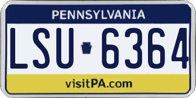 PA license plate LSU6364