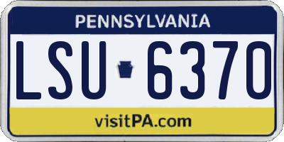 PA license plate LSU6370