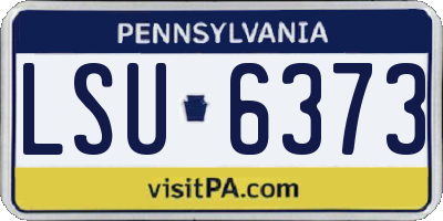 PA license plate LSU6373