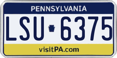 PA license plate LSU6375