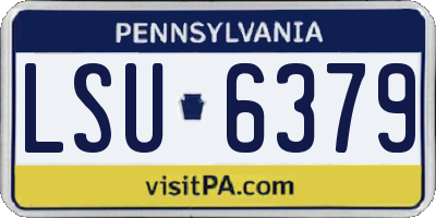 PA license plate LSU6379